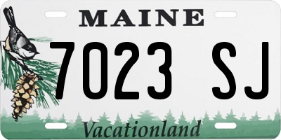 ME license plate 7023SJ