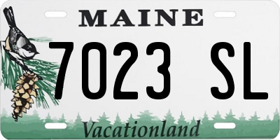 ME license plate 7023SL