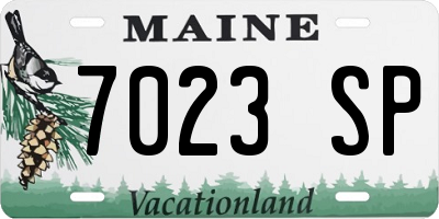 ME license plate 7023SP