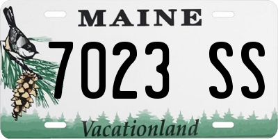 ME license plate 7023SS