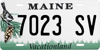 ME license plate 7023SV