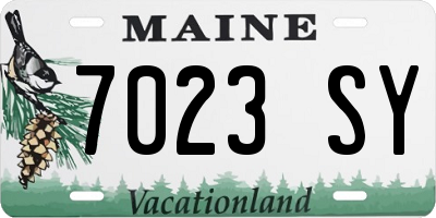 ME license plate 7023SY