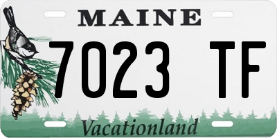 ME license plate 7023TF
