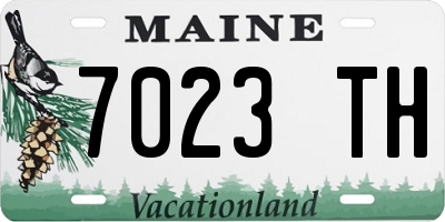 ME license plate 7023TH