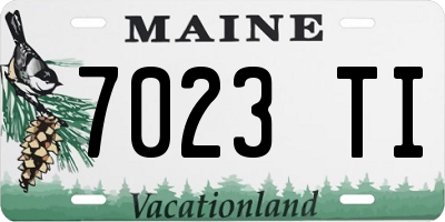 ME license plate 7023TI