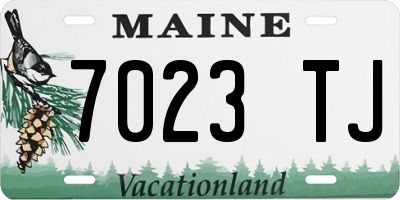 ME license plate 7023TJ