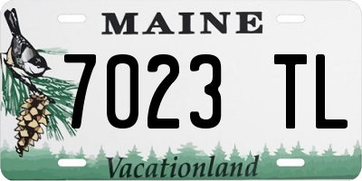 ME license plate 7023TL