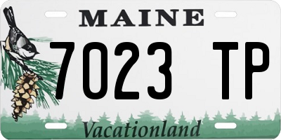 ME license plate 7023TP