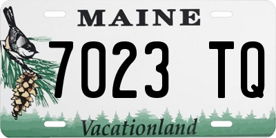ME license plate 7023TQ