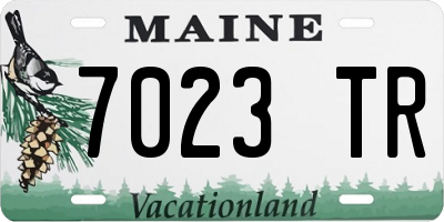 ME license plate 7023TR