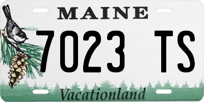 ME license plate 7023TS
