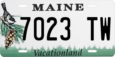 ME license plate 7023TW