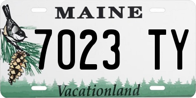 ME license plate 7023TY