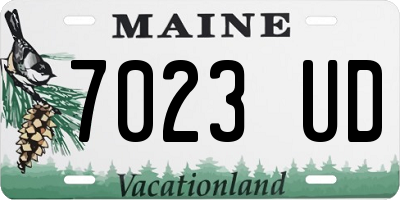 ME license plate 7023UD