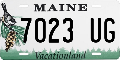 ME license plate 7023UG