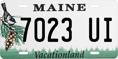 ME license plate 7023UI