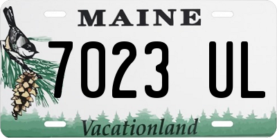 ME license plate 7023UL
