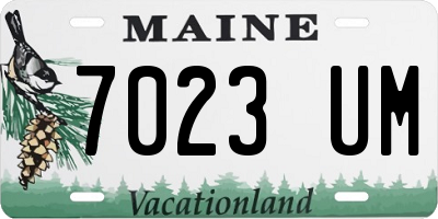 ME license plate 7023UM