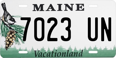 ME license plate 7023UN