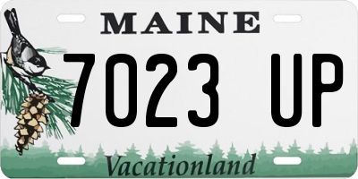ME license plate 7023UP
