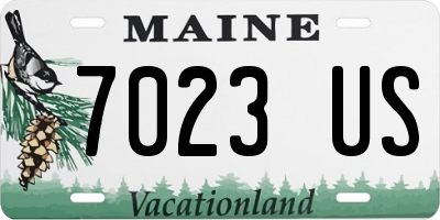 ME license plate 7023US