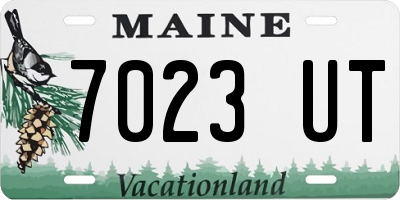 ME license plate 7023UT