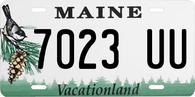 ME license plate 7023UU