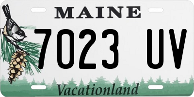 ME license plate 7023UV