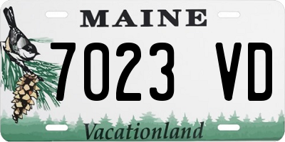 ME license plate 7023VD