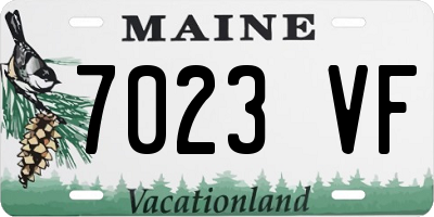 ME license plate 7023VF