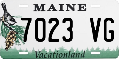 ME license plate 7023VG