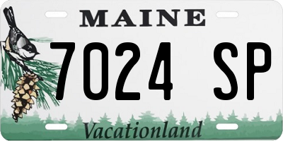 ME license plate 7024SP