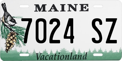 ME license plate 7024SZ