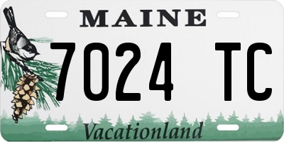 ME license plate 7024TC