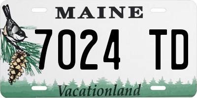 ME license plate 7024TD