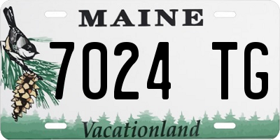ME license plate 7024TG