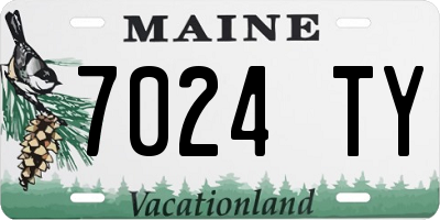 ME license plate 7024TY