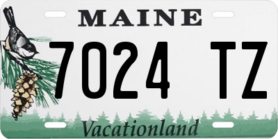 ME license plate 7024TZ