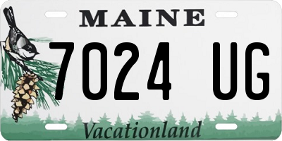 ME license plate 7024UG