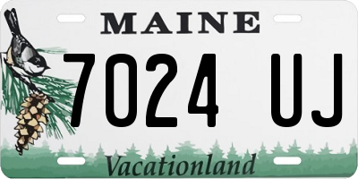 ME license plate 7024UJ