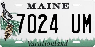 ME license plate 7024UM