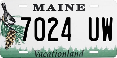 ME license plate 7024UW