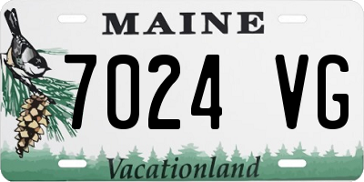 ME license plate 7024VG