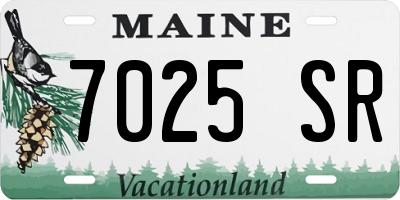 ME license plate 7025SR