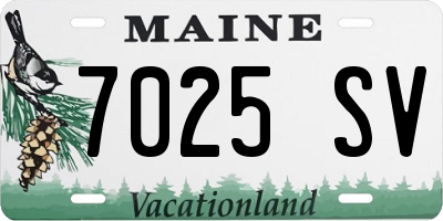 ME license plate 7025SV