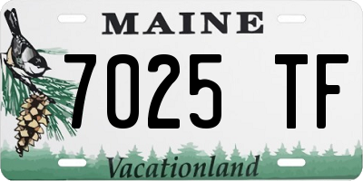 ME license plate 7025TF