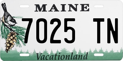 ME license plate 7025TN