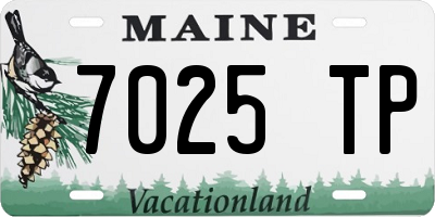 ME license plate 7025TP