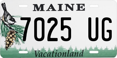 ME license plate 7025UG
