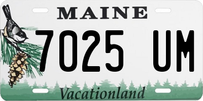 ME license plate 7025UM